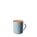 Nature Tasse mit Bambusuntersetzer - Blau